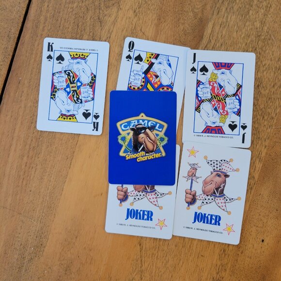 Vintage 1989 RJ Reynolds JOE CAMEL Smooth Character PLAYING CARDS Complete DECK - Picture 7 of 7